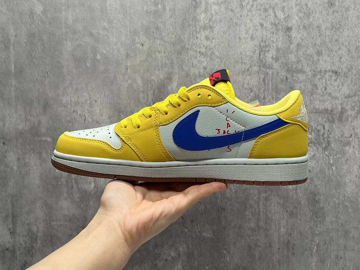 Air Jordan 1 Low 'Pollen' Sneakers - Yellow  White  Blue