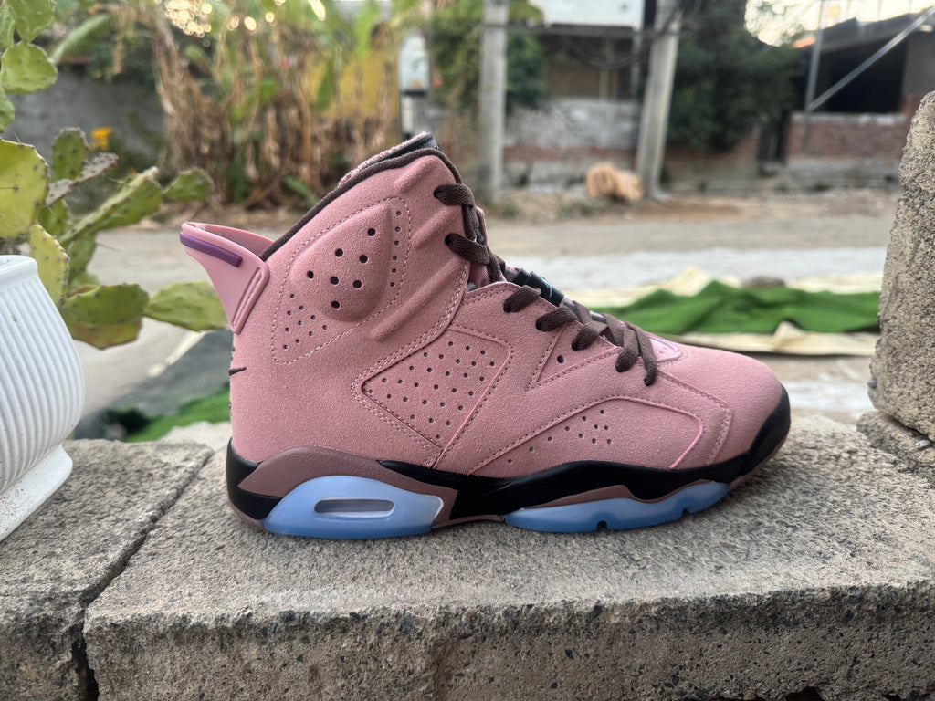 Aleali May x Air Jordan 6 Retro Rust Pink Bright Crimson