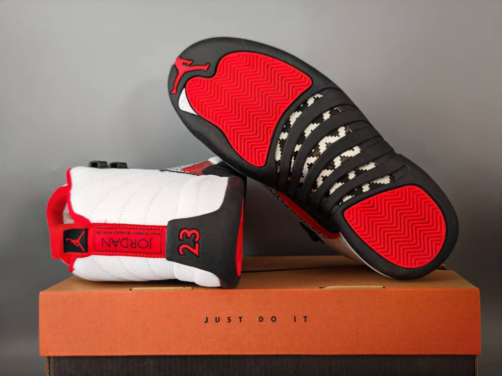 Air Jordan 12 Retro White Red Elephant Print