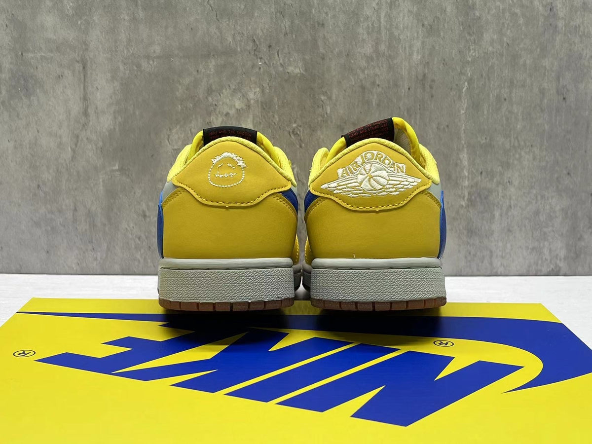 Air Jordan 1 Low 'Pollen' Sneakers - Yellow  White  Blue
