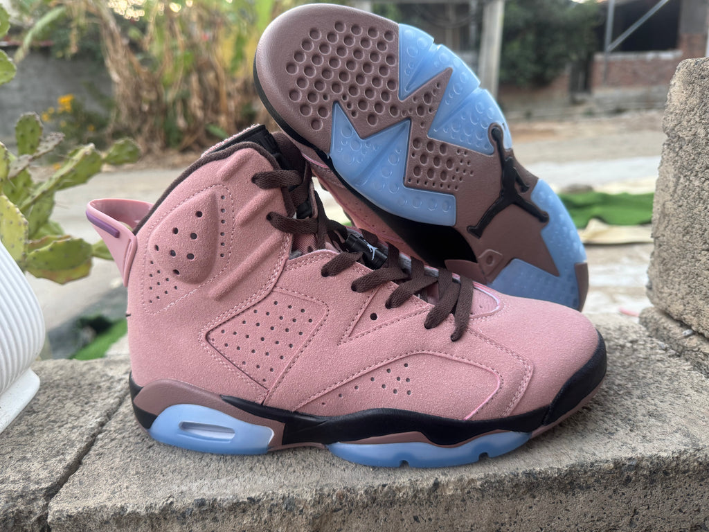 Aleali May x Air Jordan 6 Retro Rust Pink Bright Crimson