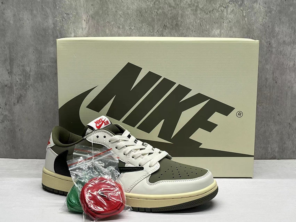 Air Jordan 1 D Reverse Swoosh Off‑White Green